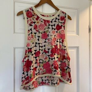 Free People Movement Printed Love Tank Size Large